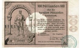 Lippstadt 100 Mrd.Mark +Stempel 30.10.1923 VZ+-VZ++