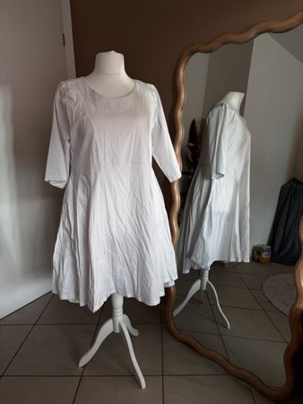 Apartes Baumwollkleid weiss, Gr XXL-XXXL