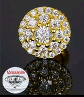 Boucles d'oreille argent avec moissanites de 0,008  ct