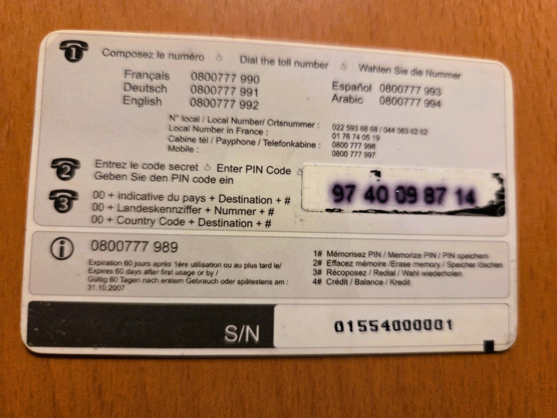 Schede telefoniche: PREPAID - SCHWEIZ – Usato da Brüttisellen venduto da Nighttrain 1