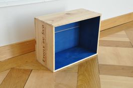 Weinkiste barbig, in Farbe blau