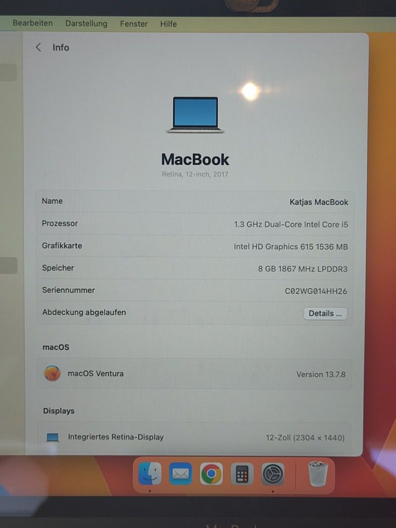 Apple Portables: MacBook - Retina, 12 Zoll, 2017 – D'occasion à Brütten par katja.blumer 6