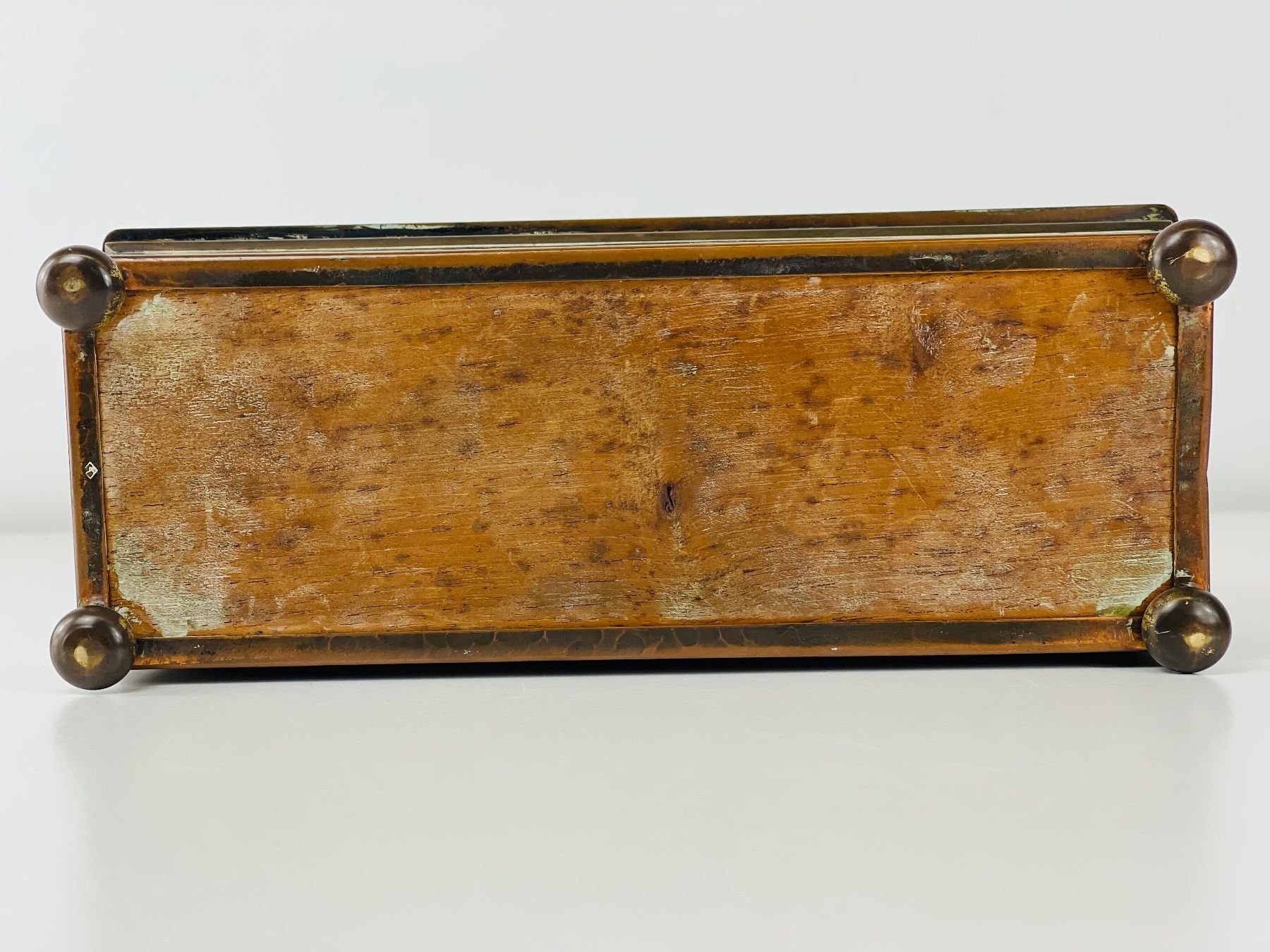 Barattoli: Zigarrenkiste/Tabakschatulle Jugendstil, Kupfer/Holz – Usato da Zürich venduto da Arche_Brockenhaus 9