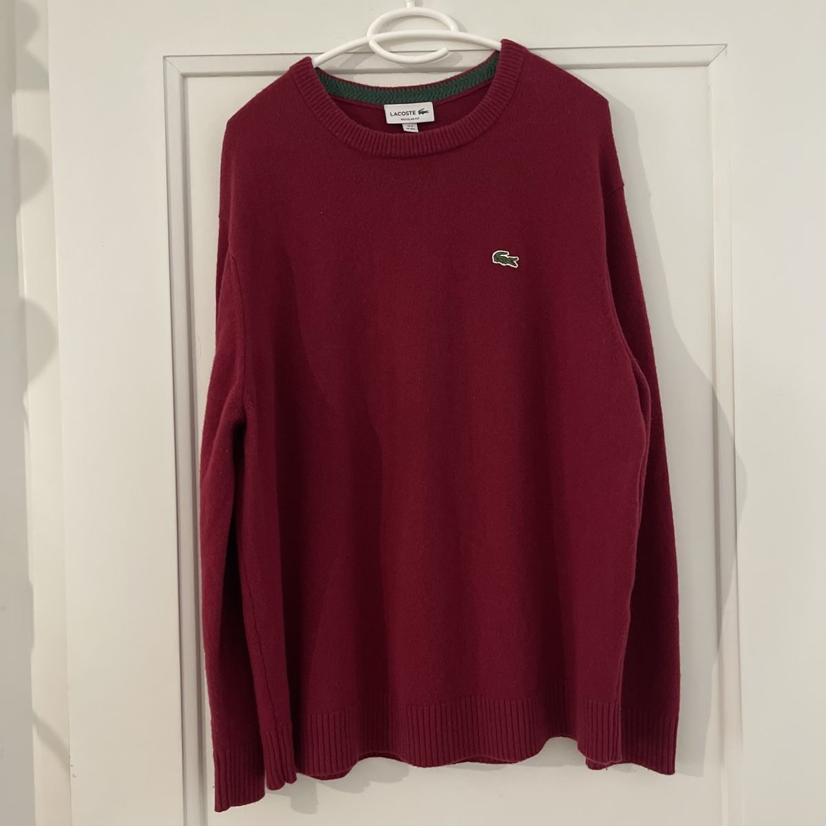 Lacoste Maglioni & Felpe: Lacoste Wollpullover, dunkel rot  – Nuovo (secondo la descrizione) da Bern venduto da dek_7bjd 1