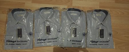 Eterna Hemden blau bügelfrei Grösse 43 neu in OVP / 4 Stück 