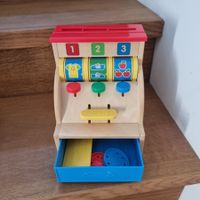 Holzkasse, Spielkasse aus Holz für Kinder, spielzeug