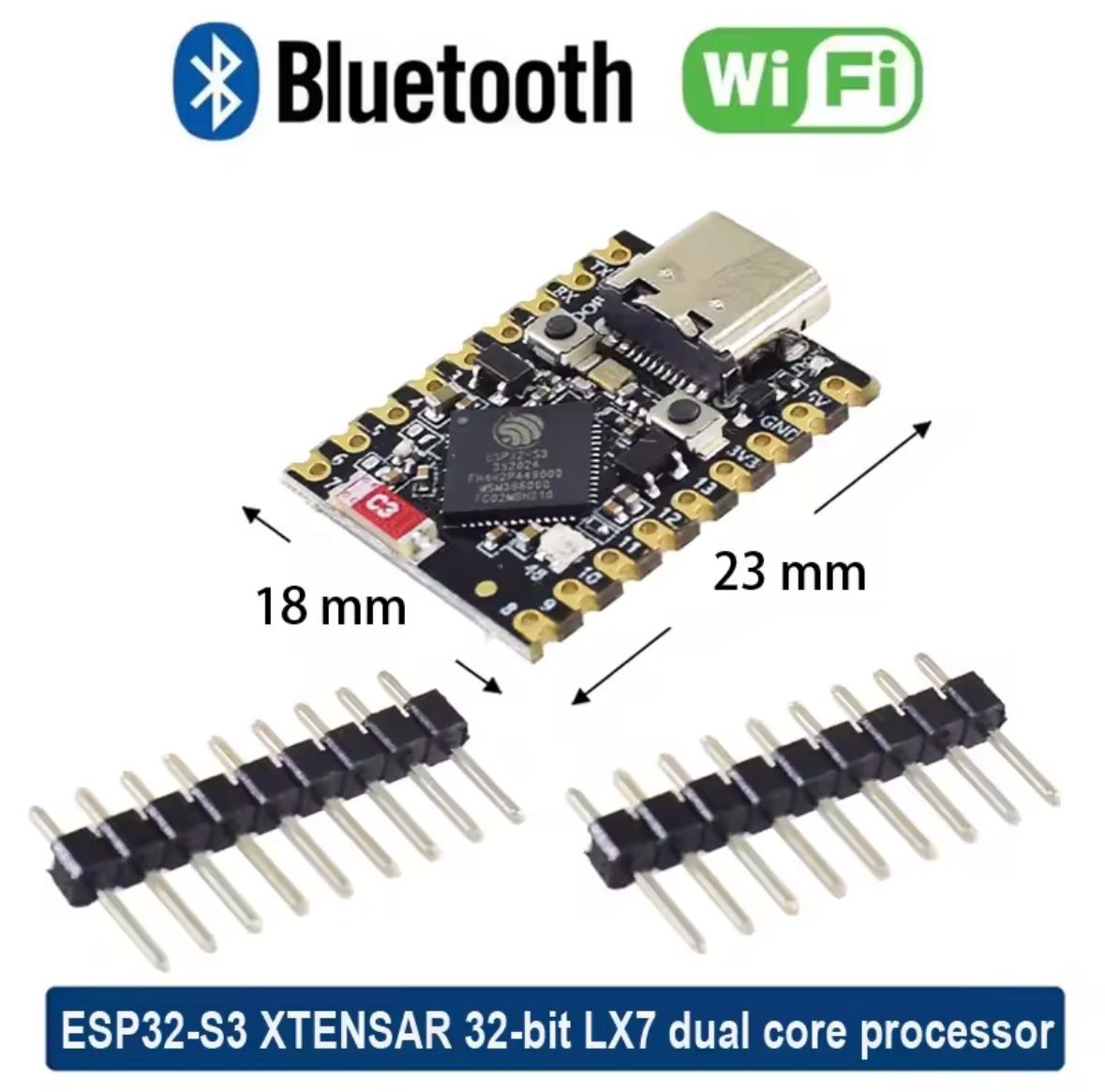 Elektronikbauteile: ESP32-S3 Super Mini - Entwicklerboard mit WiFi & Bluetooth – Neu und originalverpackt aus Luzern von MusikElektronikShop