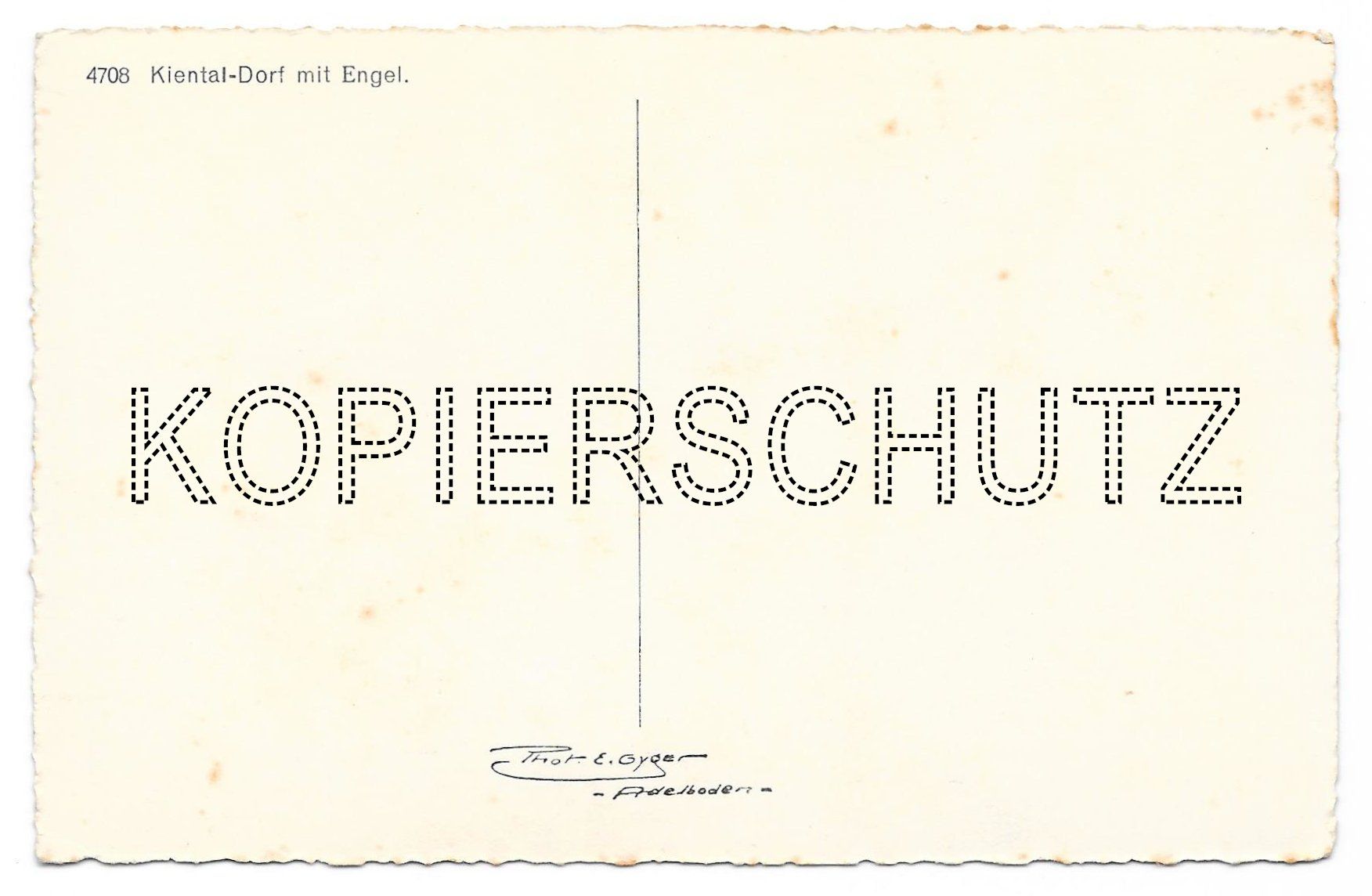 Cartoline postali: Postkarte, Kiental-Dorf mit Engel. – Usato da Lausanne venduto da jag_sj6f 1