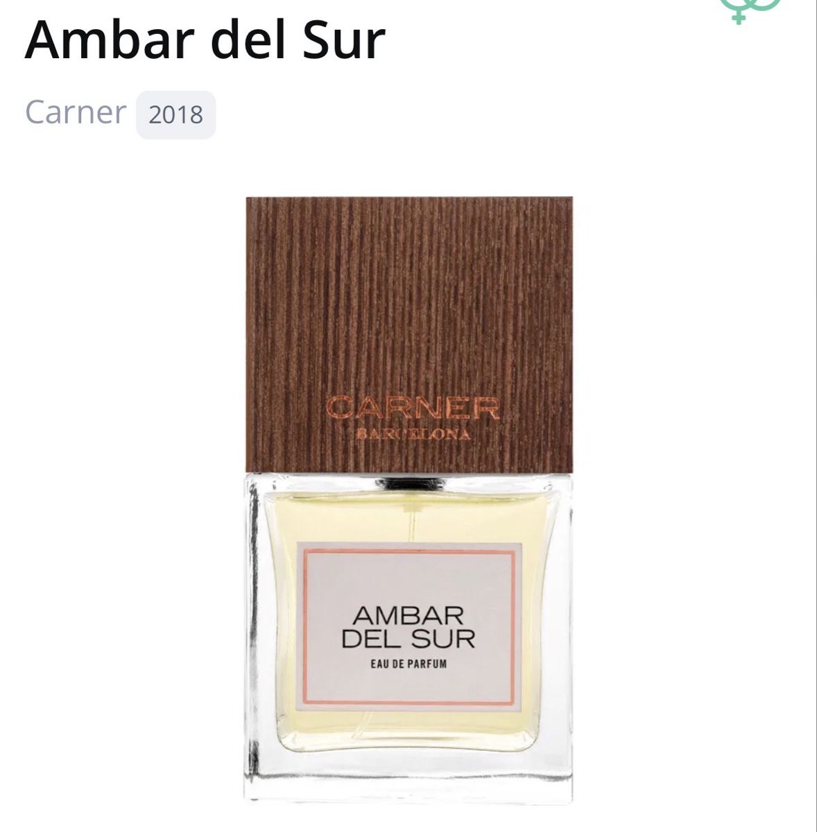 Profumi & Eau de Toilette: Carner Ambar del Sur Eau de Parfum 1ml Duftprobe – Usato da Meierskappel venduto da Philium
