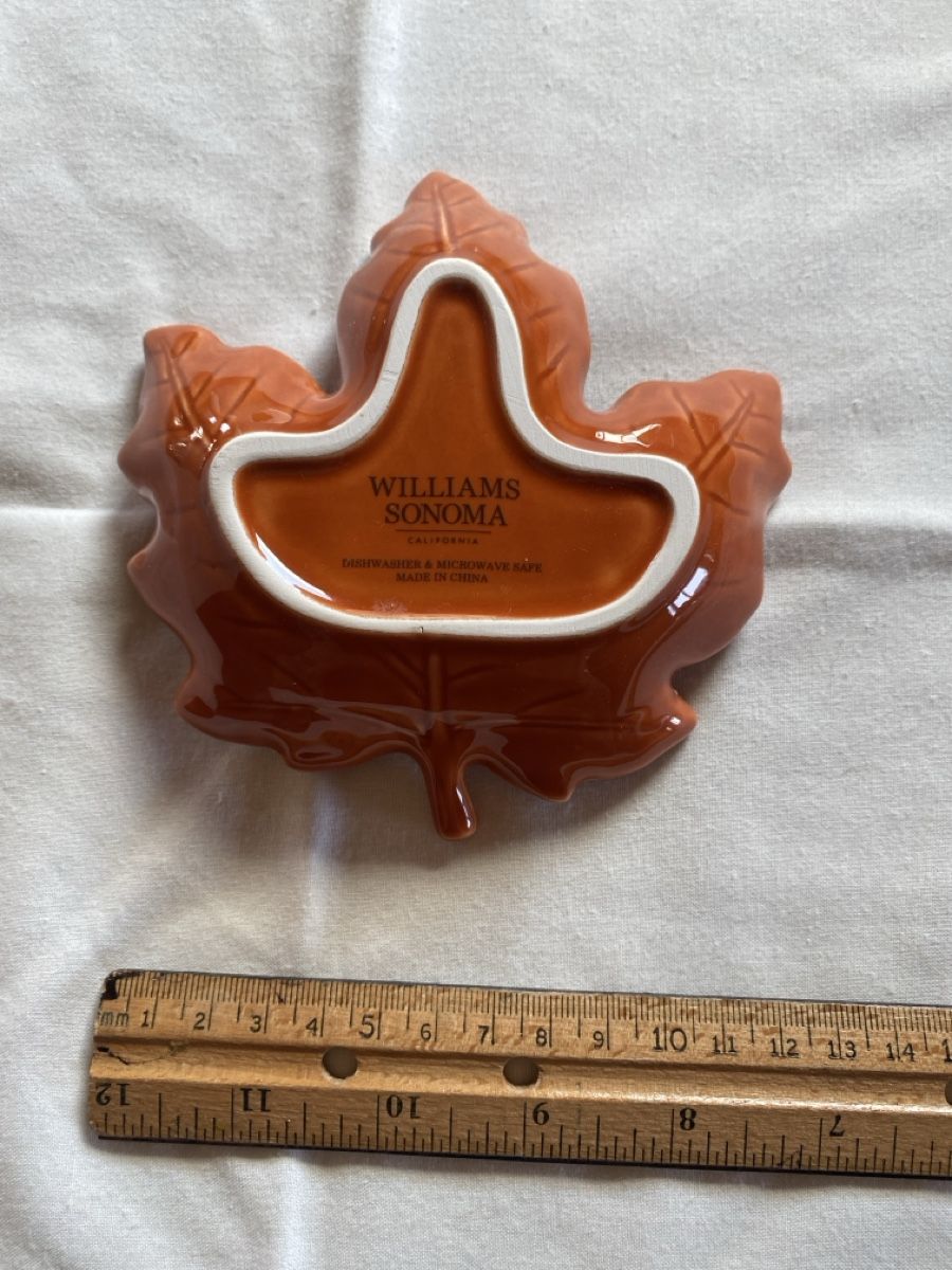 Piatti: Williams Sonoma Maple Leaf Candy Dish Autumn Fall Decor – Nuovo e nell'imballaggio originale da Buttikon SZ venduto da Maxwelltime 1