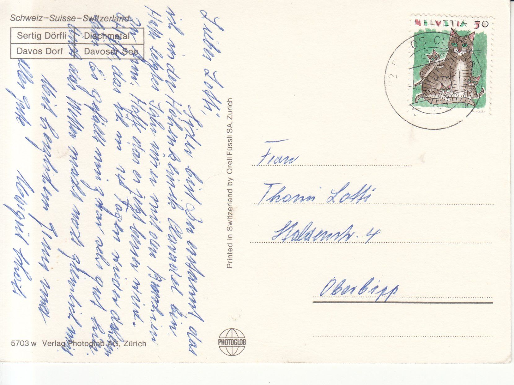 Cartoline postali: Davos 1990 – Usato da Bürglen TG venduto da StampGraf 1