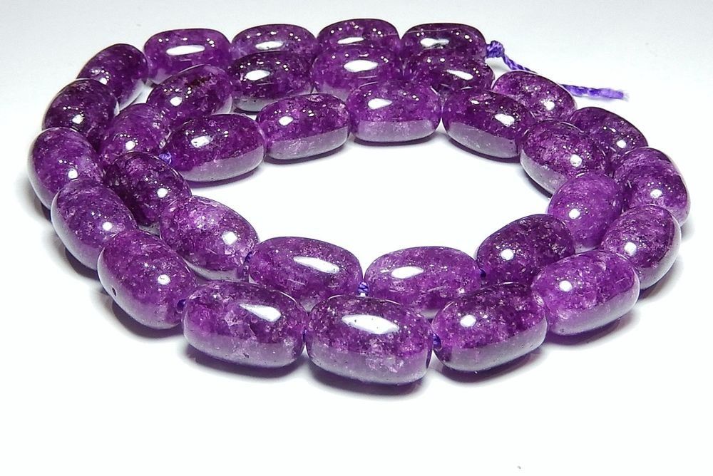 Catenine: 1 Strang echte dunkle Amethyst Perlen 12 x 8 mm – Nuovo (secondo la descrizione) da Müllheim Dorf venduto da GUENI01 1