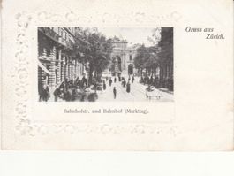 Zürich Bahnhofstrasse Markt 1906