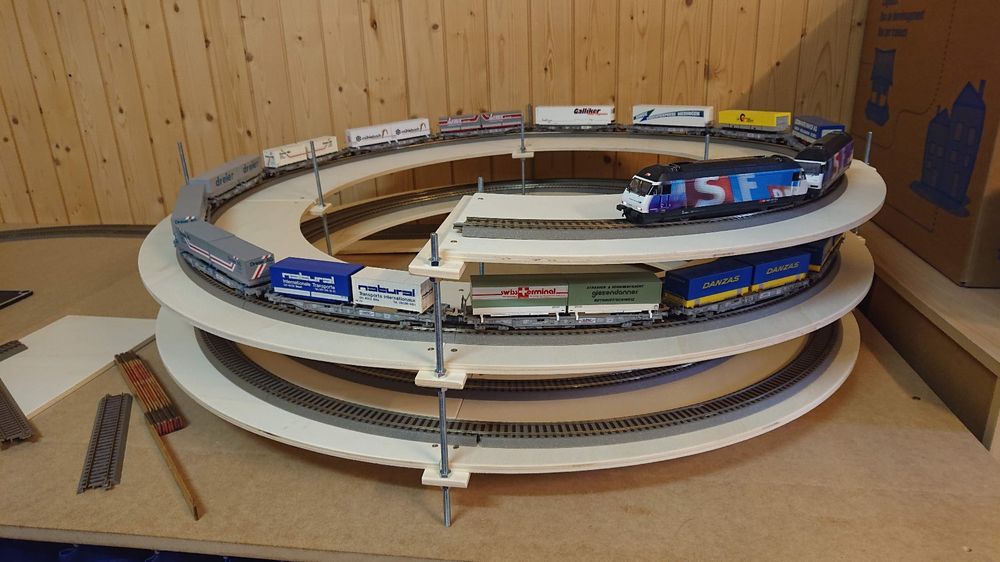 Gleiswendel 2 Ebenen Spur H0 Für Märklin C-Gleis R2 Einspurig CNC