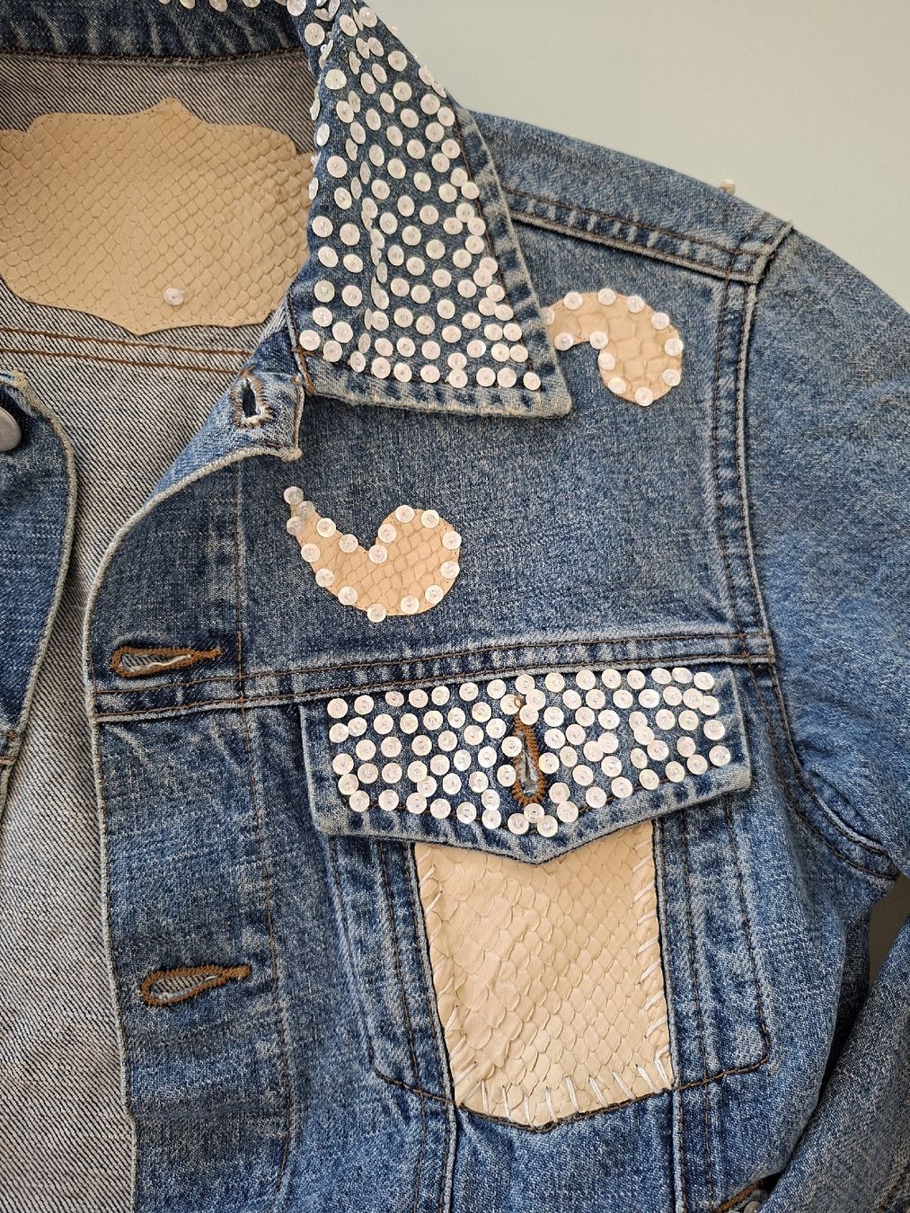 Giacche: Veste en jean customisée - Taille S - – Usato da Renens VD venduto da ser_j2fn 6