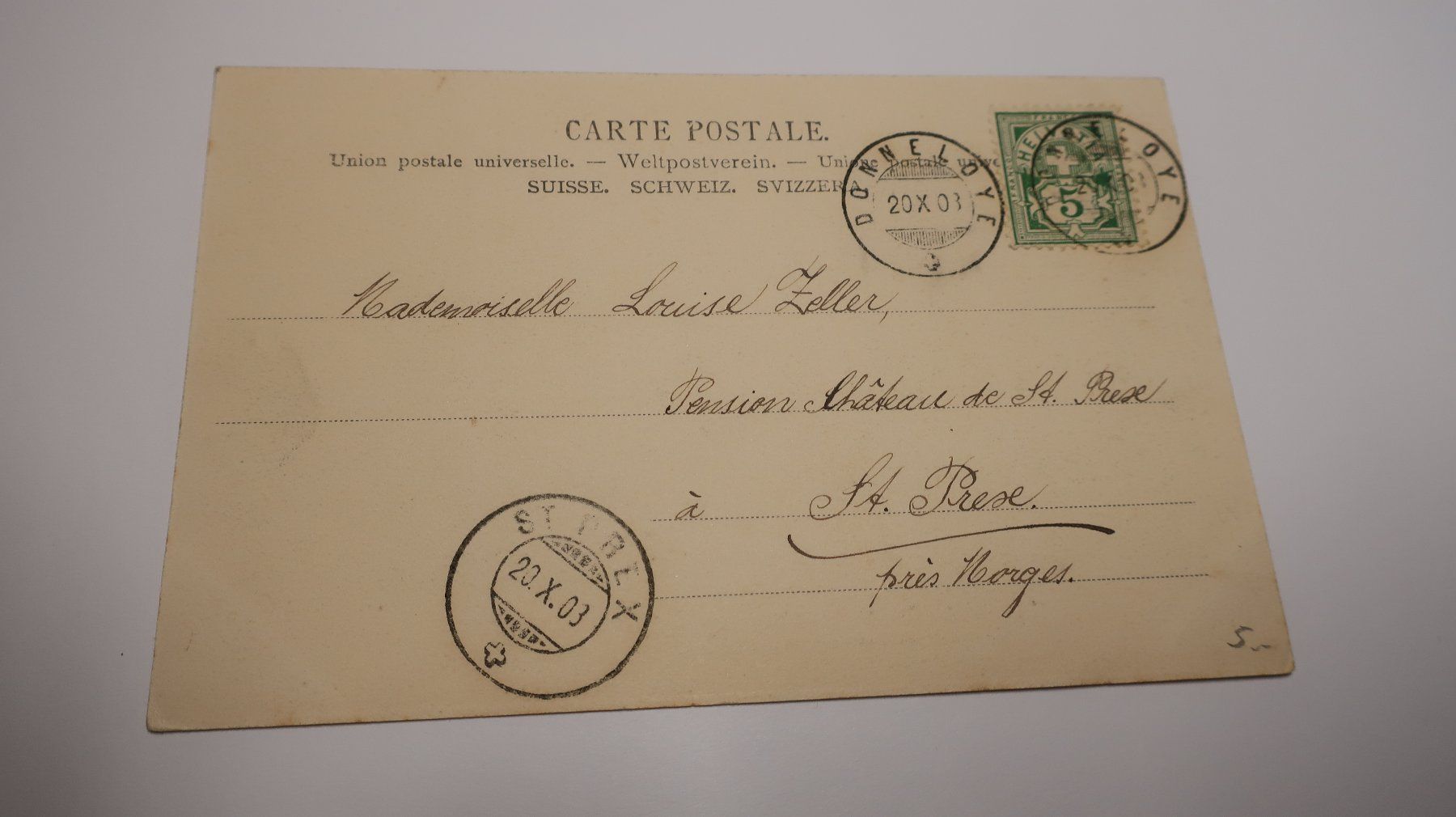 Cartoline postali: Entrée du Comte Vert à Moudon 1370  1903 – Usato da Cormoret venduto da Pascalll2001 2