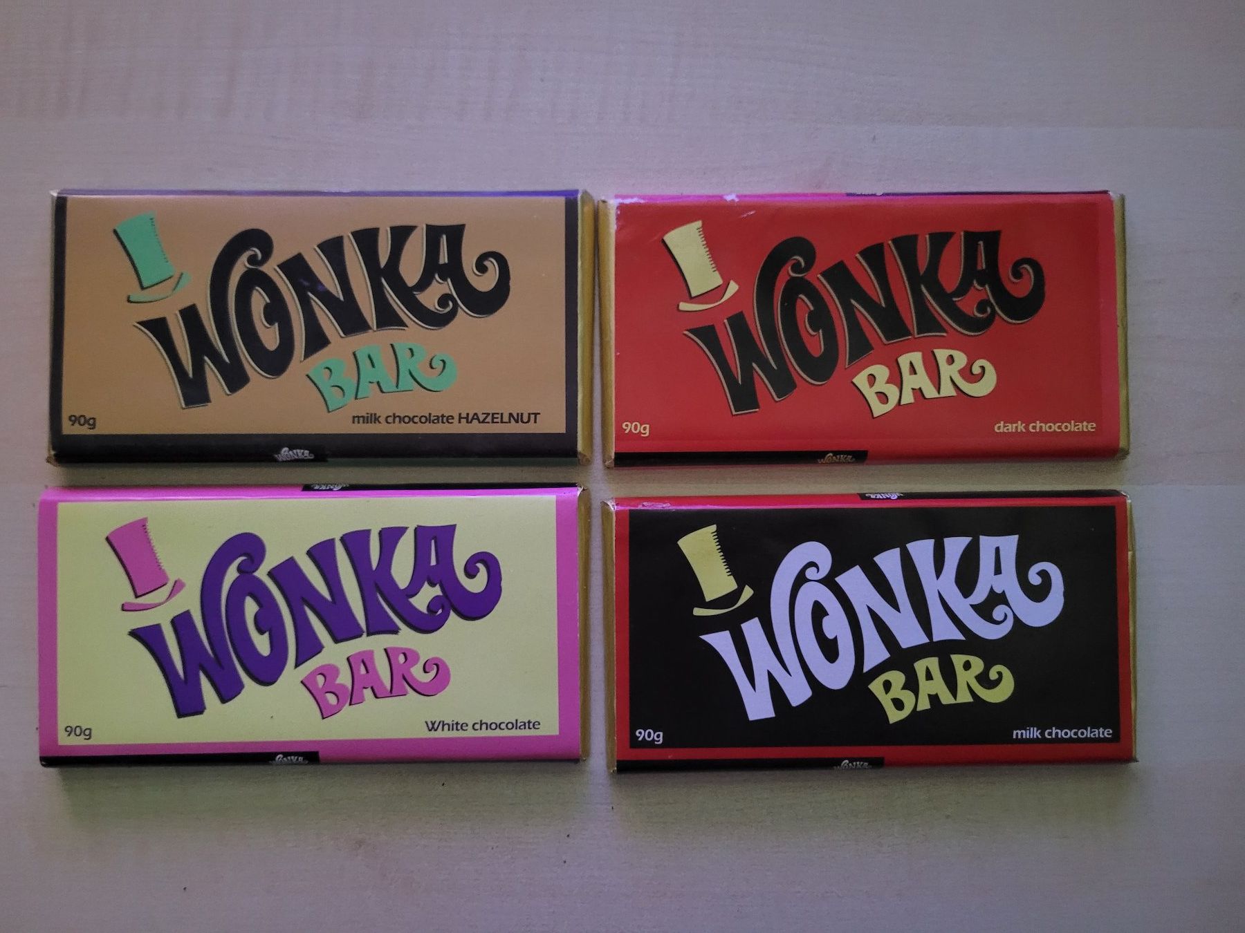 Lebensmittel & Spezialitäten: Willy Wonka 4 verschiedene Tafeln Schokolade – Neu und originalverpackt aus Luzern von Iorek_Byrnison