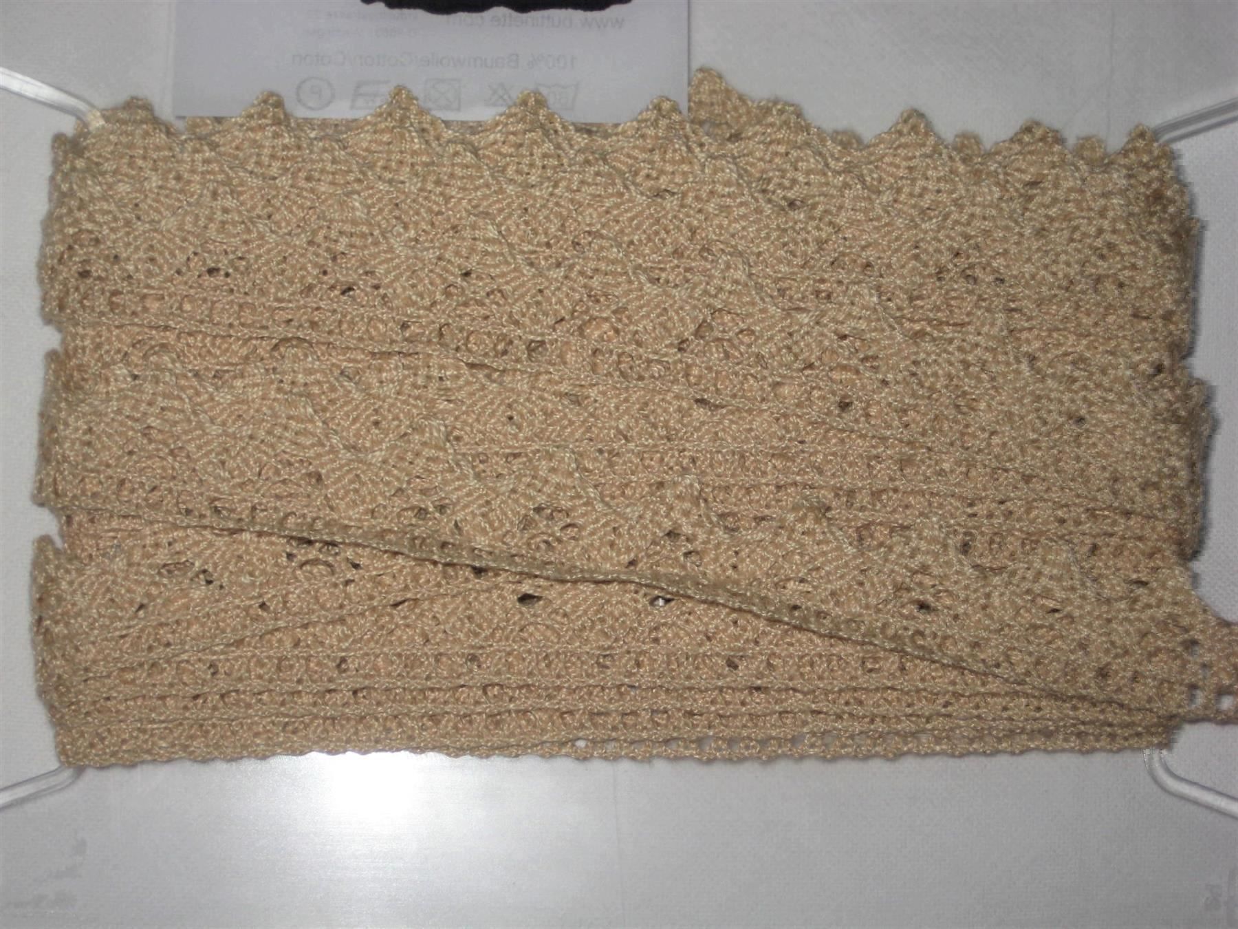 Tessuti: Baumwoll Häkelspitze beige 2cm breit – Nuovo e nell'imballaggio originale da Füllinsdorf venduto da Schlupp