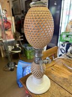 BRIET antike Siphonflasche doppelbauchig Korbgeflecht