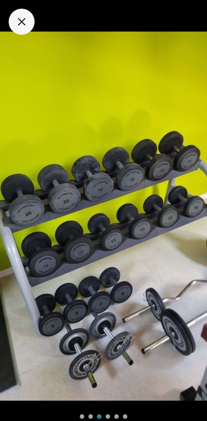 Technogym Hometrainer: Hantelbank Technogym mit vielen Gewichten – Usato da Aarau venduto da Aboudx 1