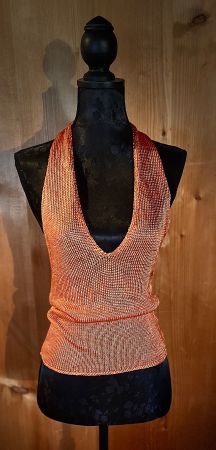 Sexy Glitzer Strick-Neckholdertop von Mango