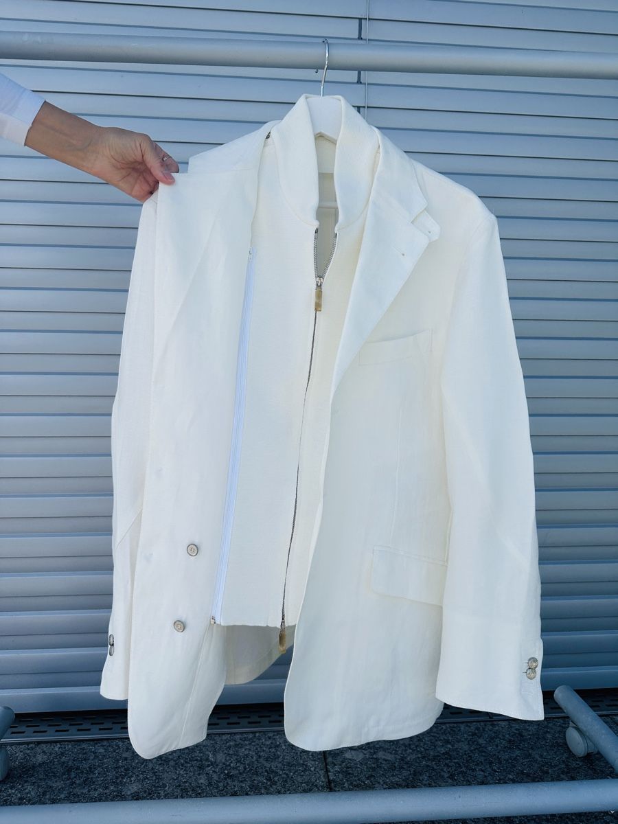 Corneliani Giacche: NEU!! Corneliani White Linen Jacket 52 – Nuovo (secondo la descrizione) da Aeschi SO venduto da Oceana.Indigo 1