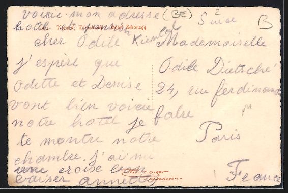 Cartoline postali: Kiental, Blümlisalp mit Hotel Schönegg – Usato da Berlin venduto da bartko-reher 1