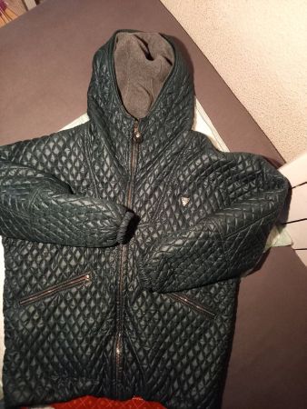 Jaket femme 40 postcard avec sac banane