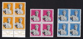 1944 kompl. Satz Olympisches Komitee 4er-⊞ 259w-261w postf**