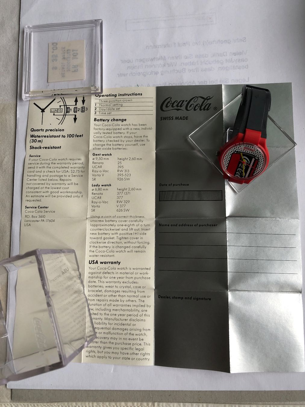 Swatch Orologi: COCA COLA SWATCH aus den 80igern – Nuovo e nell'imballaggio originale da Biel/Bienne venduto da winnertaco 3
