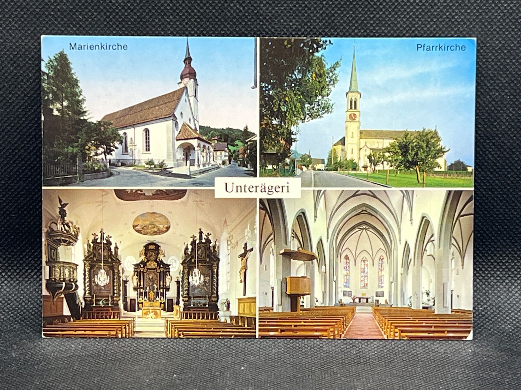 Cartoline postali: Unterägeri: Marienkirche, Pfarrkirche – Usato da Widnau venduto da Brusi9
