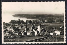 AK Auvernier, Sicht über den Ort, 1936