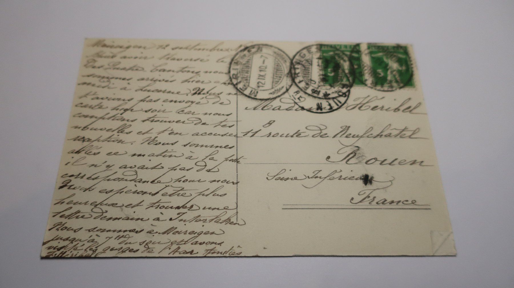 Cartoline postali: Aareschlucht N° 1178  1910 – Usato da Cormoret venduto da Pascalll2001 2