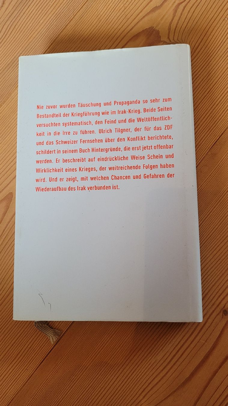 Bücher: Buch von Ulrich Tilgner: Der inszenierte Krieg – Gebraucht aus Effretikon von FoFo182 1