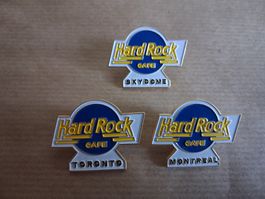 3 Hard Rock Cafe Sammler Pins : Toronto Montreal Skydome