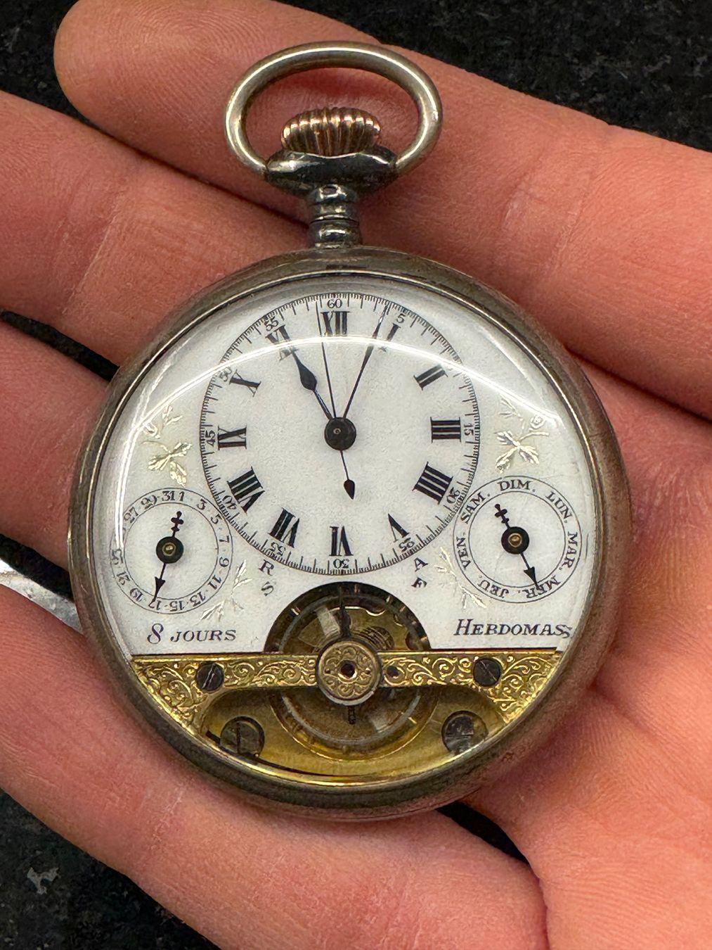 Breguet Orologi: Taschenuhr Brequet 8 Jours Silber – Usato da Flawil venduto da ser_mm6g 4