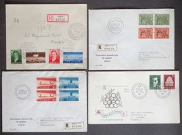 NORGE: 7 enveloppes FDC, 1942 à 1972