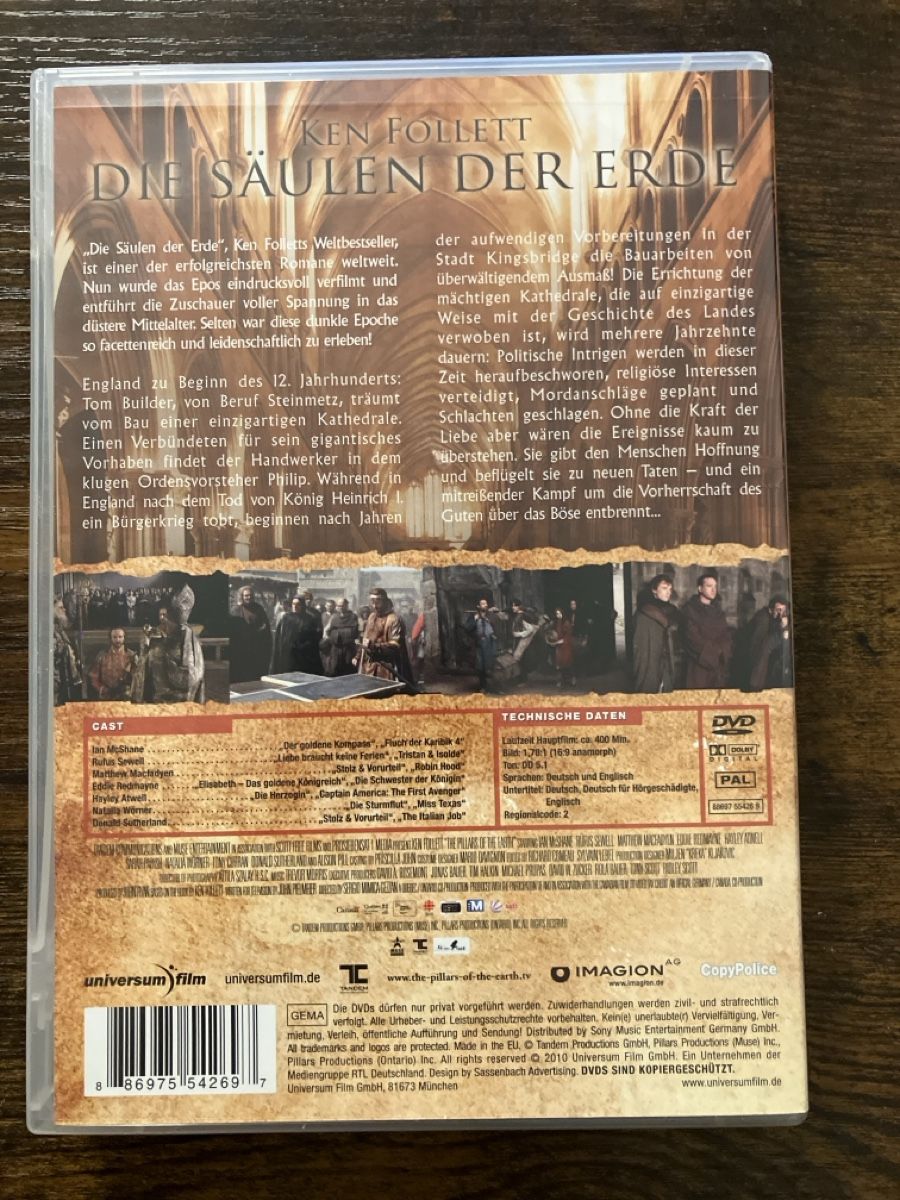 Alle DVDs: Die Säulen der Erde DVD – Gebraucht aus Glarus von Jhuber78 1