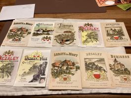 Vin 10 étiquettes différentes neuves en lot