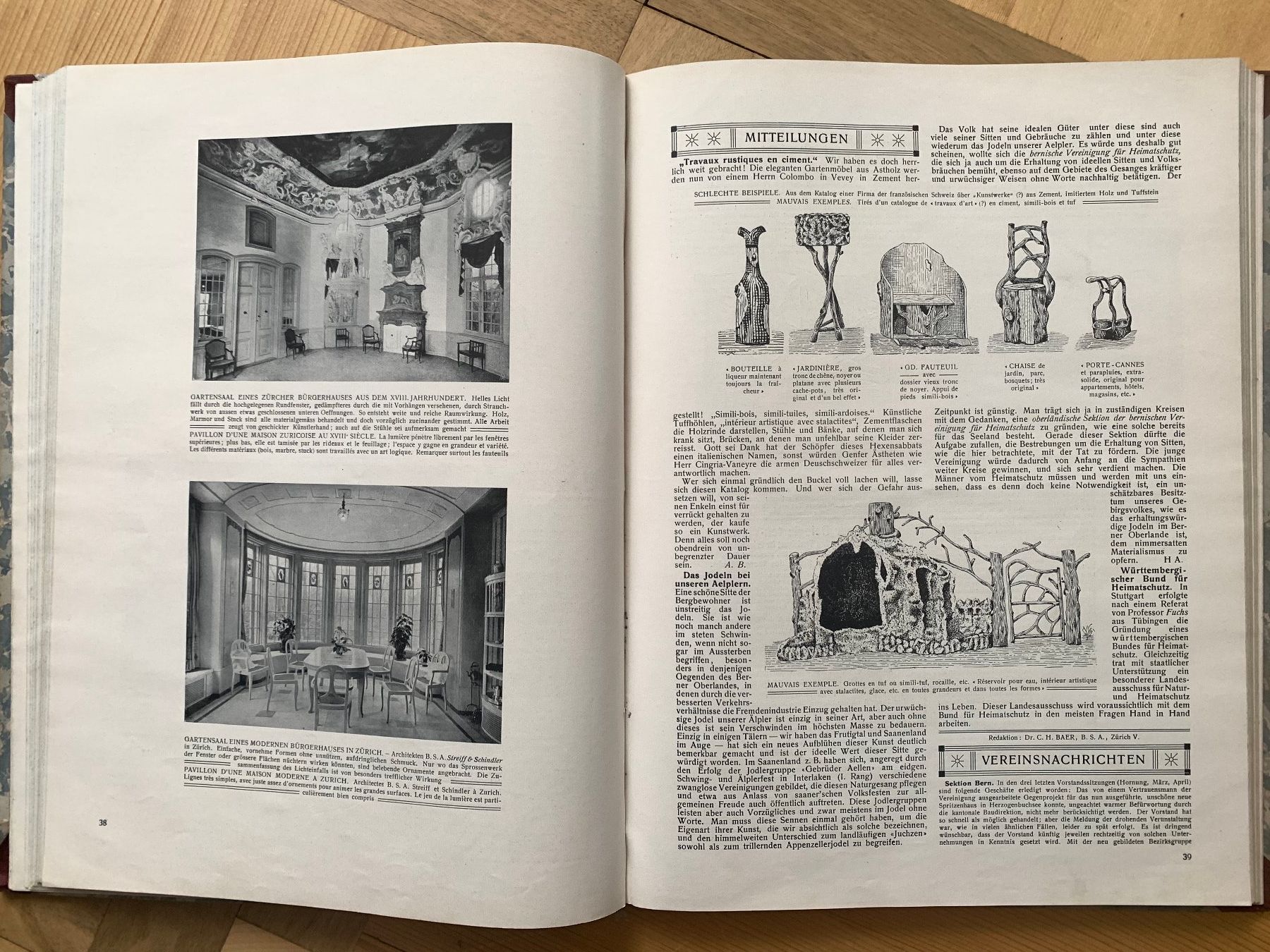 Revues & Magazines: Heimatschutz, gesammelte Hefte 1908 - 1910 – D'occasion à Thalwil par Ardez123 5