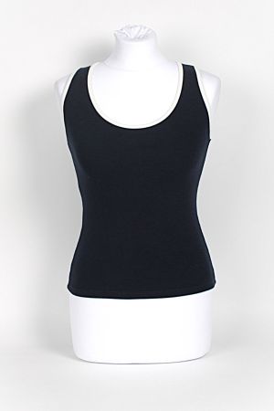 H&M schwarzes Tanktop mit weisse Details XS
