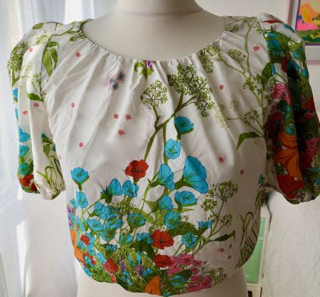 &Other Stories Sommer-Top, Top, Oberteil, S 36, weiss Blumen