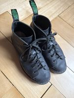 Solovair Monkey Boots Matte/Greasy Schwarz 40/6.5