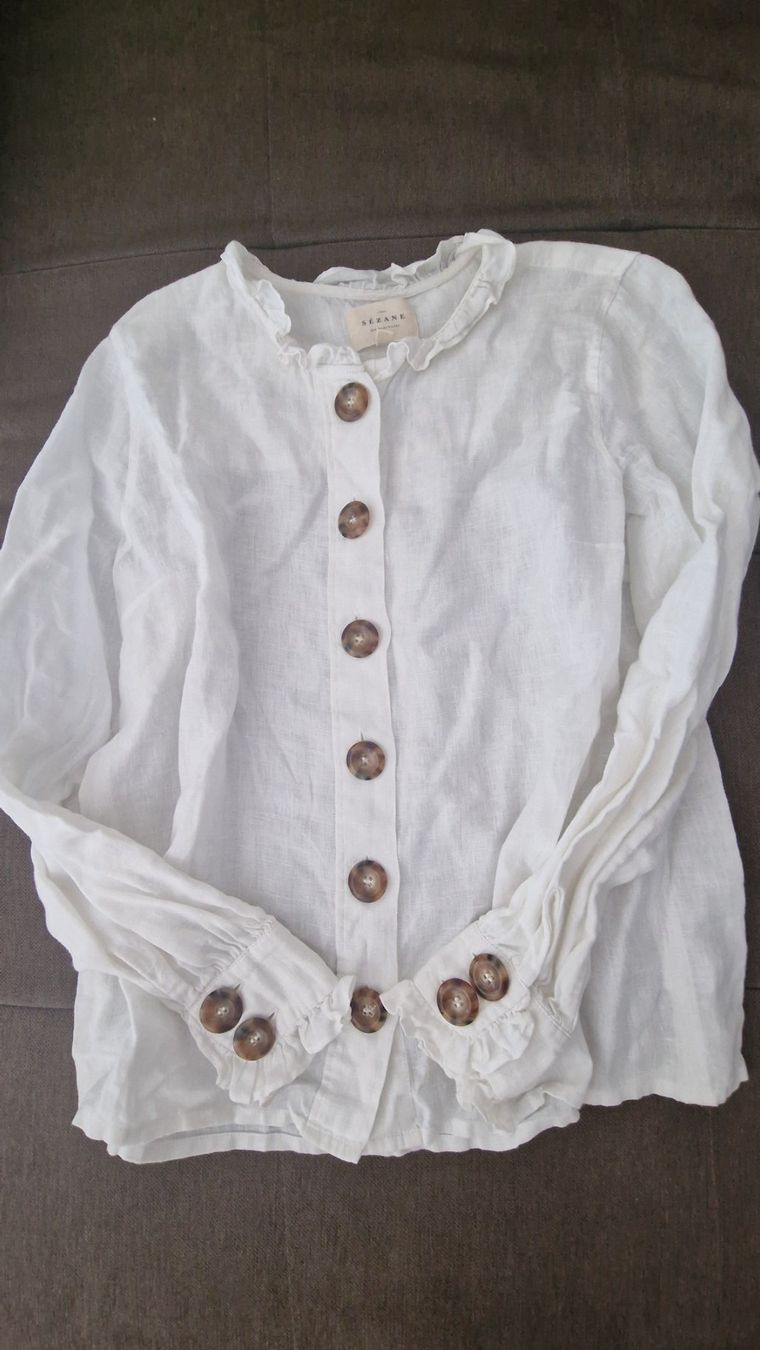 Sezane Blusen: Sezane Leinenbluse – Gebraucht aus Kerns von onewayticket