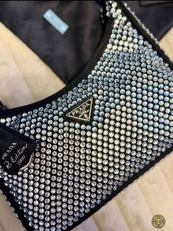 Prada sac à main à paillettes re-edition 2000