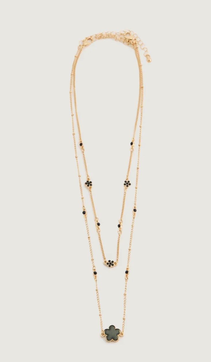 Catenine: Anna Field 2er Pack Halskette goldfarben/schwarz – Nuovo e nell'imballaggio originale da Winterthur venduto da Sunshine143 1
