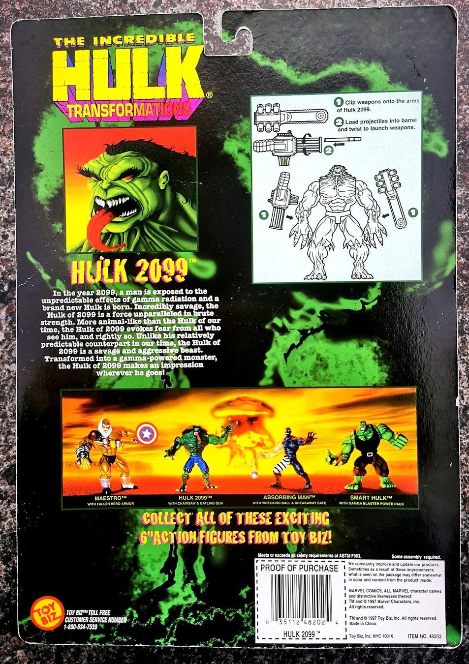 Marvel Statuette: Hulk 2099 Action Figur Transformations 1997 Marvel ToyBiz – Nuovo e nell'imballaggio originale da Rorschach venduto da Actionvintage789 1