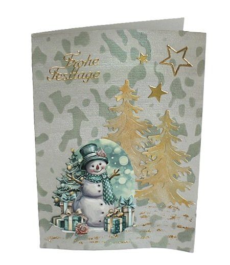 Karten: Karte Schneemann "Frohe Festtage" – Neu (gemäss Beschreibung) aus Schlatt TG von glueckwunschkarte.22 2
