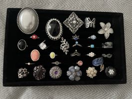 Schmuck Konvolut Ringe Broschen ungetragen guter Zustand