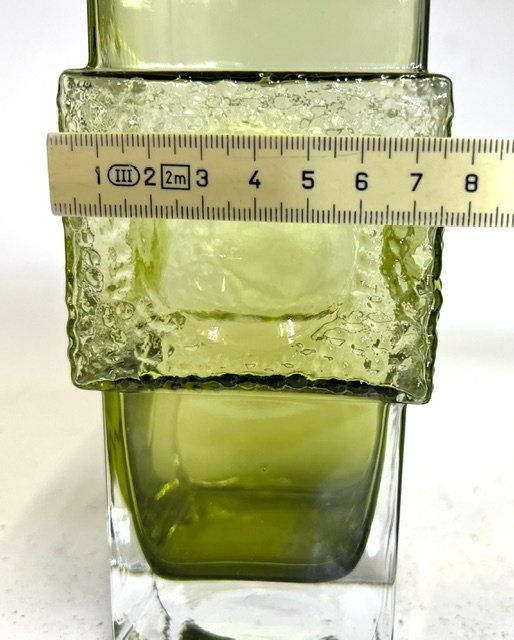 Vasen & Gefässe: Glas Vase oliv aus den 60er – Gebraucht aus Zürich von gigimai67 4